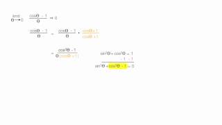 How To Prove Cos Theta Minus 1 Divided By Theta Is 0