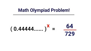 Exponential Equation  | Math Olympiad Problem
