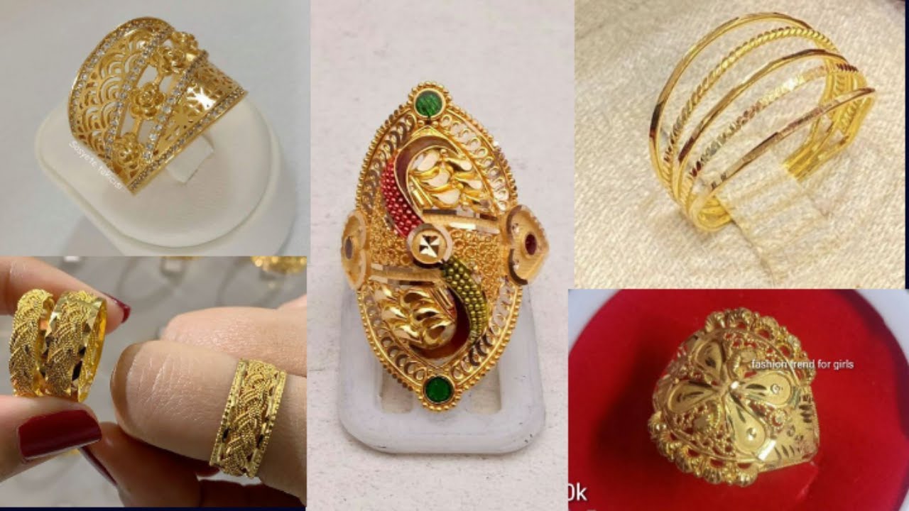 Gold Ring Designs For Girls/20k sone ki anguthi ke bahut khubsurat design  @FashionTrendforgirls - YouTube