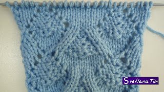 ВЯЗАНИЕ СПИЦАМИ - Ажурный Узор ФАНТАЗИЙНЫЕ РОМБЫ (схема и описание). Knitting № 147 News