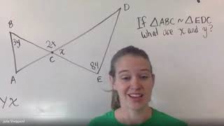 PreAlgebra 6 10 Angle Angle Similarity