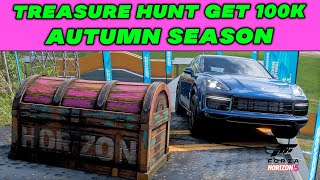 TREASURE HUNT Autumn Season in FORZA HORIZON 5 | GET FREE 100K Credits | Horizon APEX Treasure Hunt