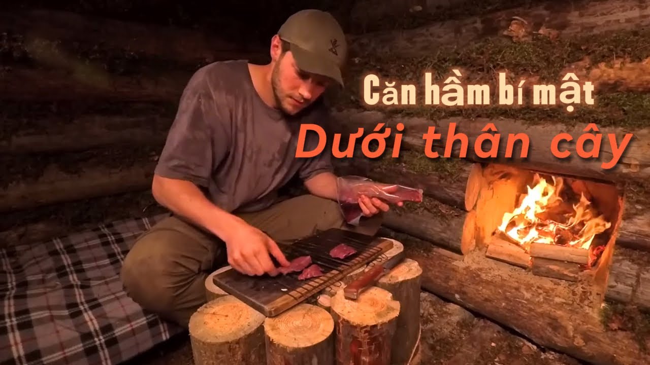 Xây Dựng Căn Hầm Dưới Thân Cây | Review Sinh Tồn VN