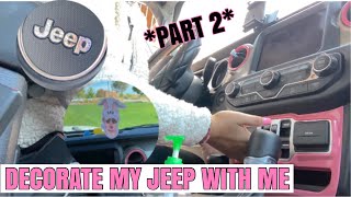 DECORATE MY 2019 JEEP WITH ME PART 2 *GIRLY*