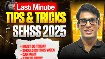 Last Minute Tips and Tricks for SEHSS 2025 | Prashant Jain #sehss