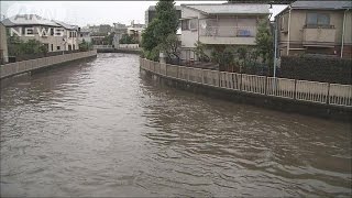 東京・善福寺川で警戒水位超える　過去に冠水も(15/09/09)