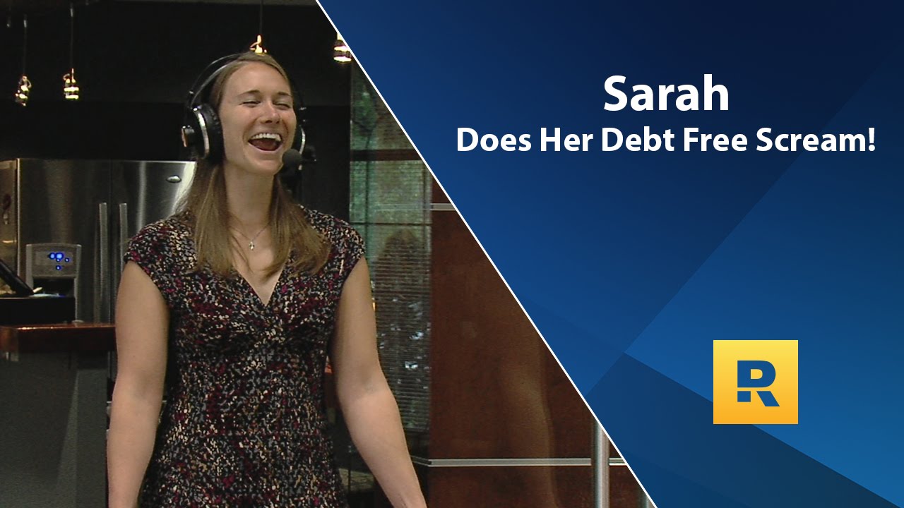 Sarah Does Her Debt Free Scream!