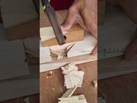 how to make half dovetail joint perfectly 👍#diy #woodcraft #carpentry #ideas