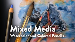 Mixed Media Tutorial: Learn how to Combine Colored Pencils and Watercolors  — Art is Fun