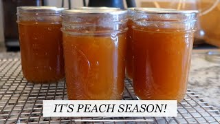 PEACH JAM RECIPE (no pectin, easy, homemade jam)