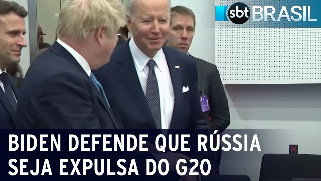 Joe Biden defende que Rússia seja expulsa do G20 | SBT Brasil (24/03/22)