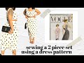 Sewing a Skirt & Top, Two Piece Set Using a Vintage Dress 1950s Sewing Pattern