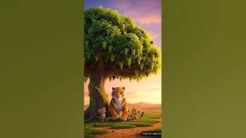 TIGER SAVE A GRAPES TREE #shorts #ai