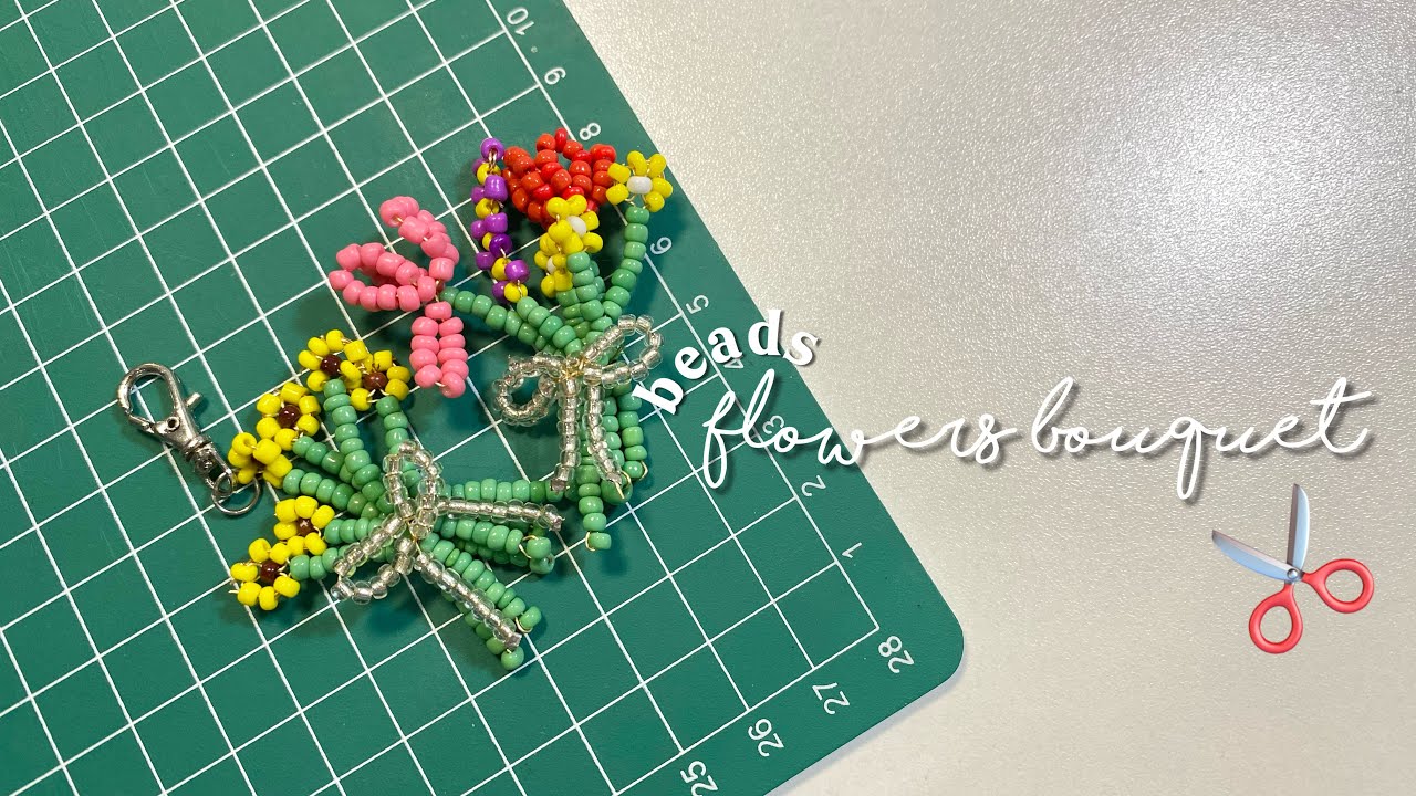 studio vlog ( beads flowers bouquet ) - YouTube