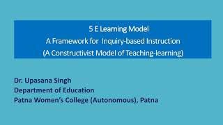 5 E Learning  Model