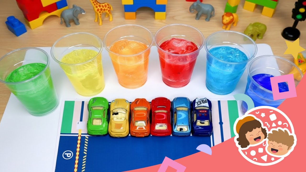 🎨 Farben & Zählen lernen mit Autos | Deutsch Lernen | Zähle mit Litika