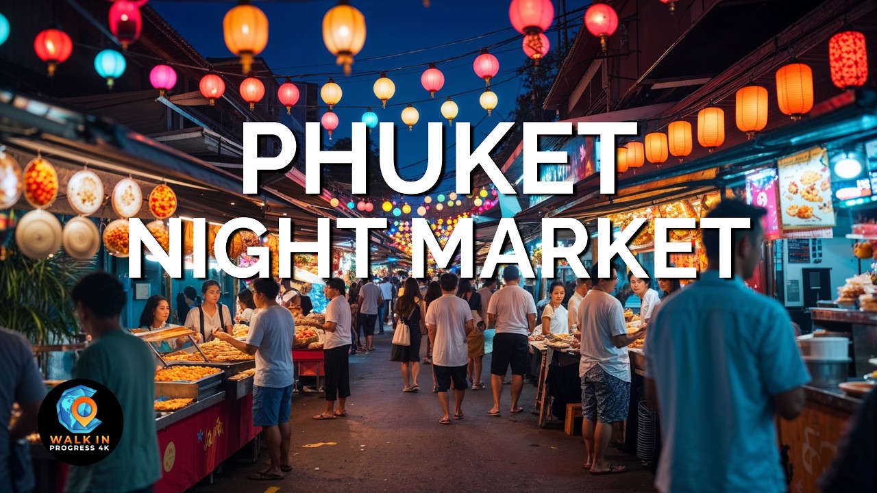 PHUKET NIGHT MARKET, Thailand 🇹🇭 Asian Street Food, Night Lights & Urban Vibes  | 4K Asia Tour
