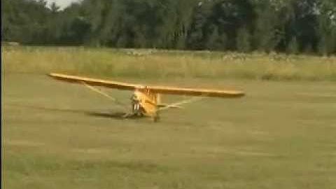 RC Airplane J3 Piper Cub Quarter Scale First Flight