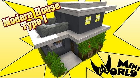 How To Build Modern House Type 1 (Mini World: Block Art)