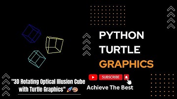 3D Rotating Optical Illusion Cube with Turtle Graphics 🚀🎨 || Python Turtle Graphics #python #graphic