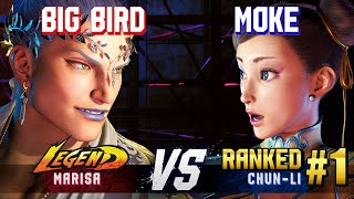 SF6 ▰ BIG BIRD (Marisa) vs MOKE (#1 Ranked Chun-Li) ▰ High Level Gameplay