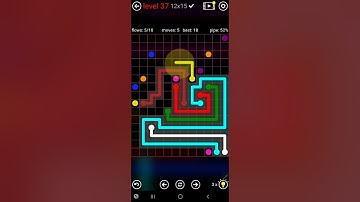 How To Solve Flow Free 12x15 Mega Mania Pack Level 37 Board Walk Through Solution Walkthrough