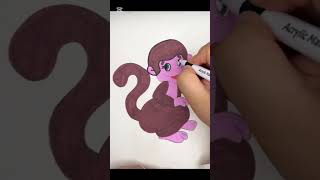 A funny little monkey #art #kids art #easy drawing #learn to color