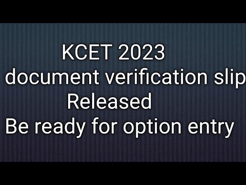 KCET 2023 document