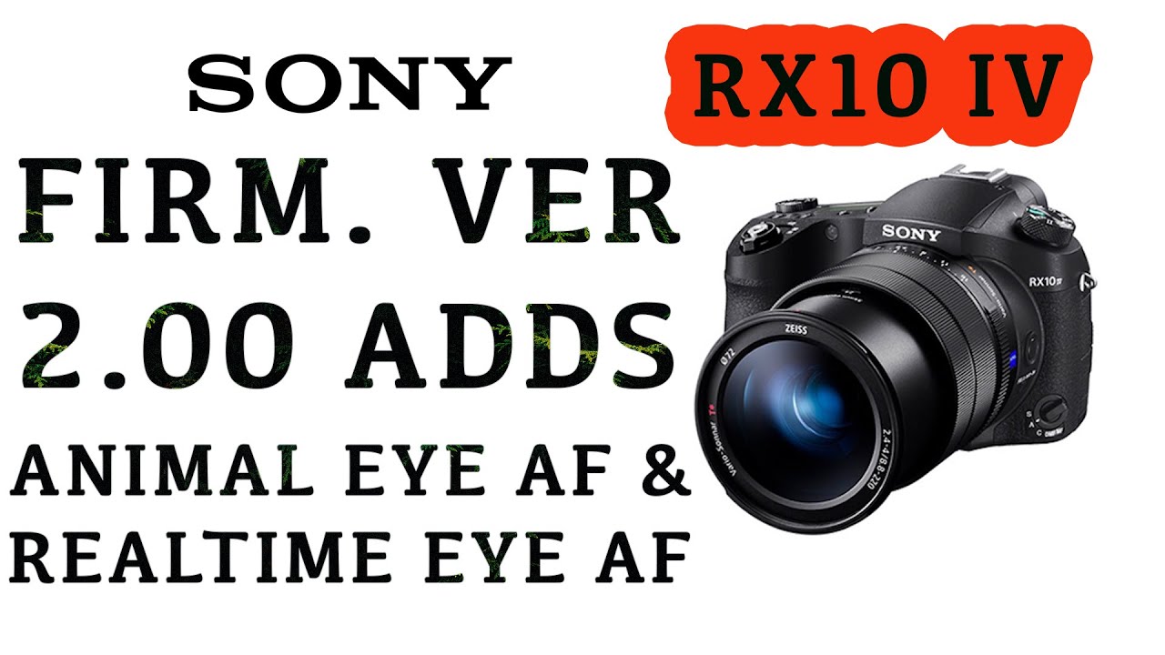 Sony RX10 IV Firmware Version 2.00 Adds Animal Eye AF & Realtime Eye AF
