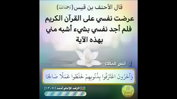 واخرون اعترفوا بذنوبهم خلطوا عملا صالحا واخر سيئا | القارئ انس المالك