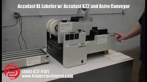 Accufast XL Labeler w/ Accufast KT2 and Astro Conveyor