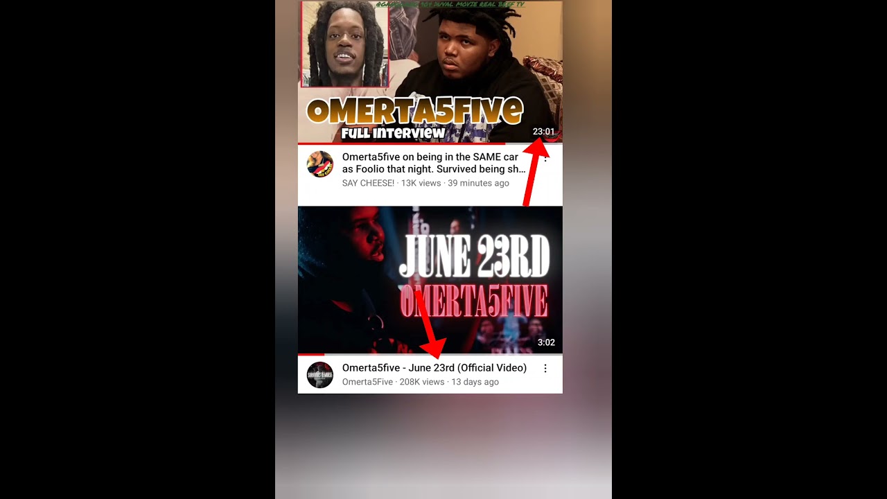 Say Cheese Made Sure He Stopped The Interview at 23 Same Number, Date Omerta5five Was Shot June 23rd