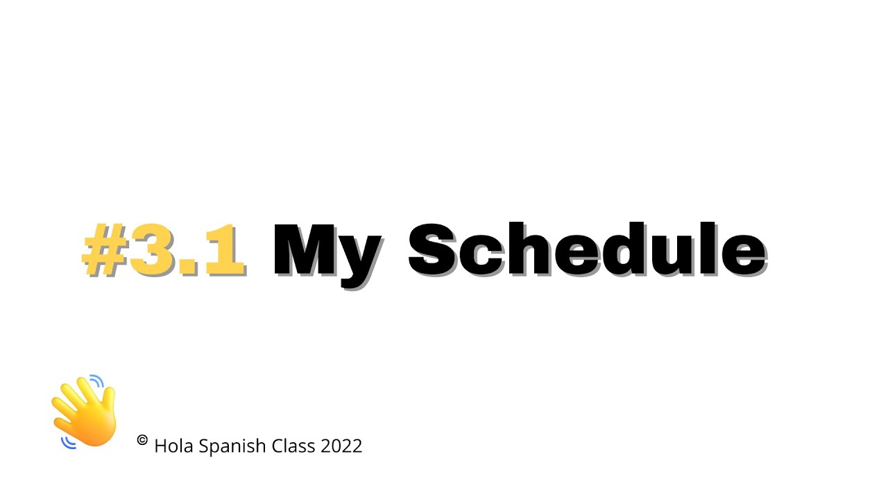 Spanish Conversation Course: My Schedule | Hola Spanish Class Jaipur