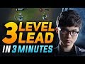 How Faker Gets a 3 Level Lead in 3 Minutes