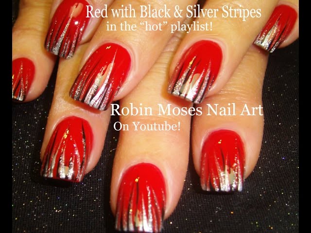 Cute nails - Red , silver n black French temporary extensions! #nails  #nailpolish #nailsonfleek #nailstyle #art #nail #nailstagram #longnails  #girl #gelnails #nailsofinstagram #fashion #girls #frenchnails #nailtech  #beauty #nailsoftheday #lovenails ...