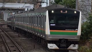 【TK入場回送】E233系3000番台横コツE-01編成　西大井駅通過