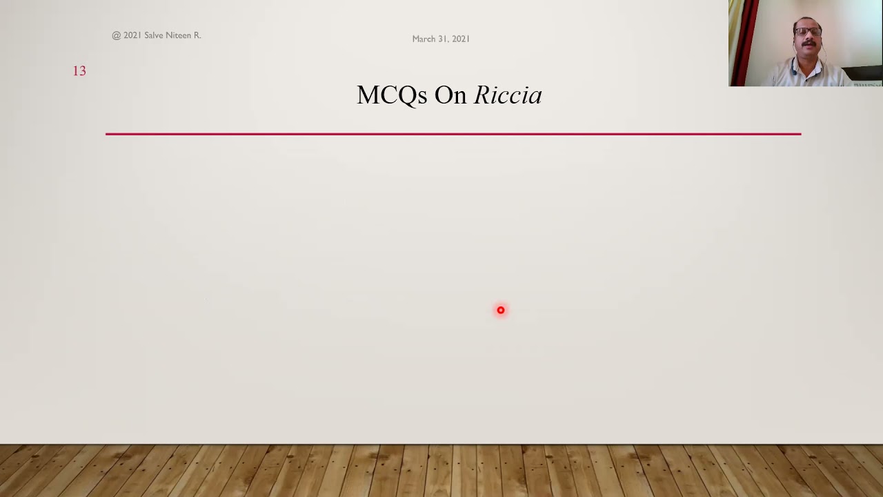 40 MCQs on Riccia (Bryophyte)- F.Y.B.Sc. SPPU