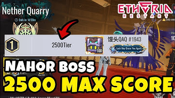 The FIRST Player to Defeat Nether Quarry Nahor (2500 Points!) | Etheria Restart