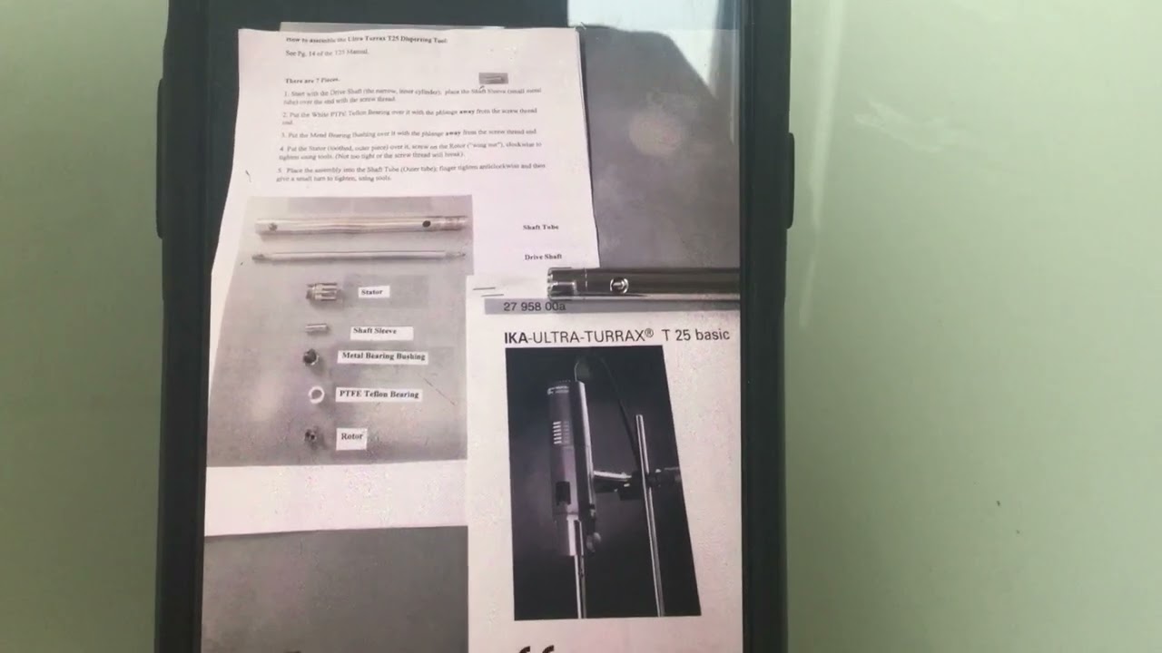 How to assemble the Dispersing tool for an IKA Ultra Turrax T25