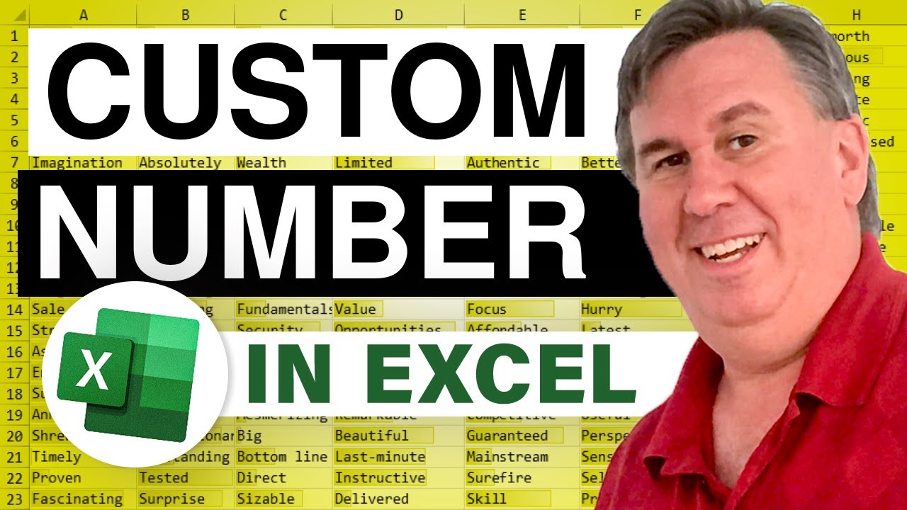 Excel - Custom Number Formats: Change Numbers to Text, Apply Color ...