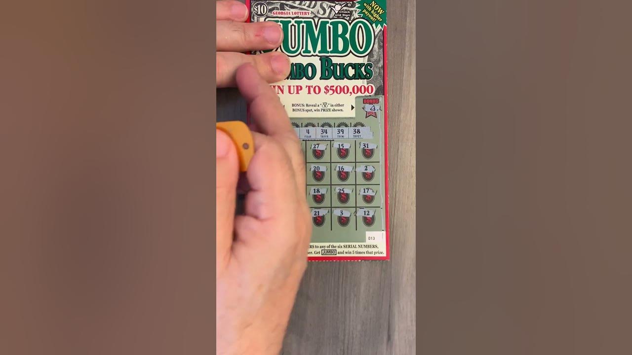 One ticket quickie ga 10 jumbo bucks winner no 6 
