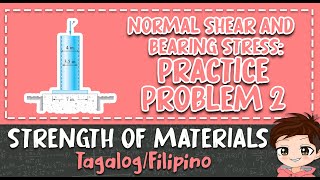 Lesson 4: NORMAL, SHEAR & BEARING STRESS (Practice Problem #2) | Strength of Materials (Filipino)