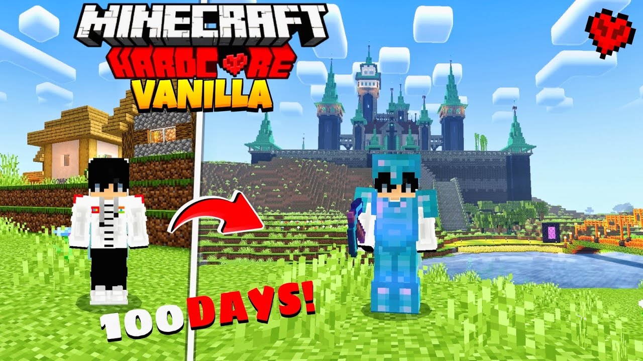 I Spend 100 Days in Minecraft Hardcore Vanilla Bedrock Edition.