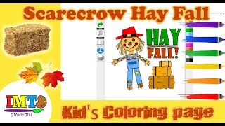 Scarecrow Coloring Page | Coloring Pages for kids | Fall 2017