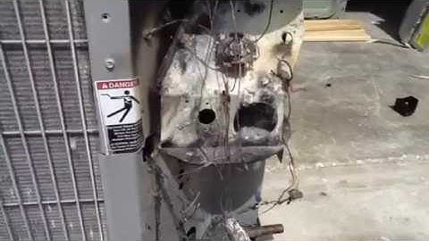 WHY DID THIS HEAT PUMP TO CATCH FIRE?