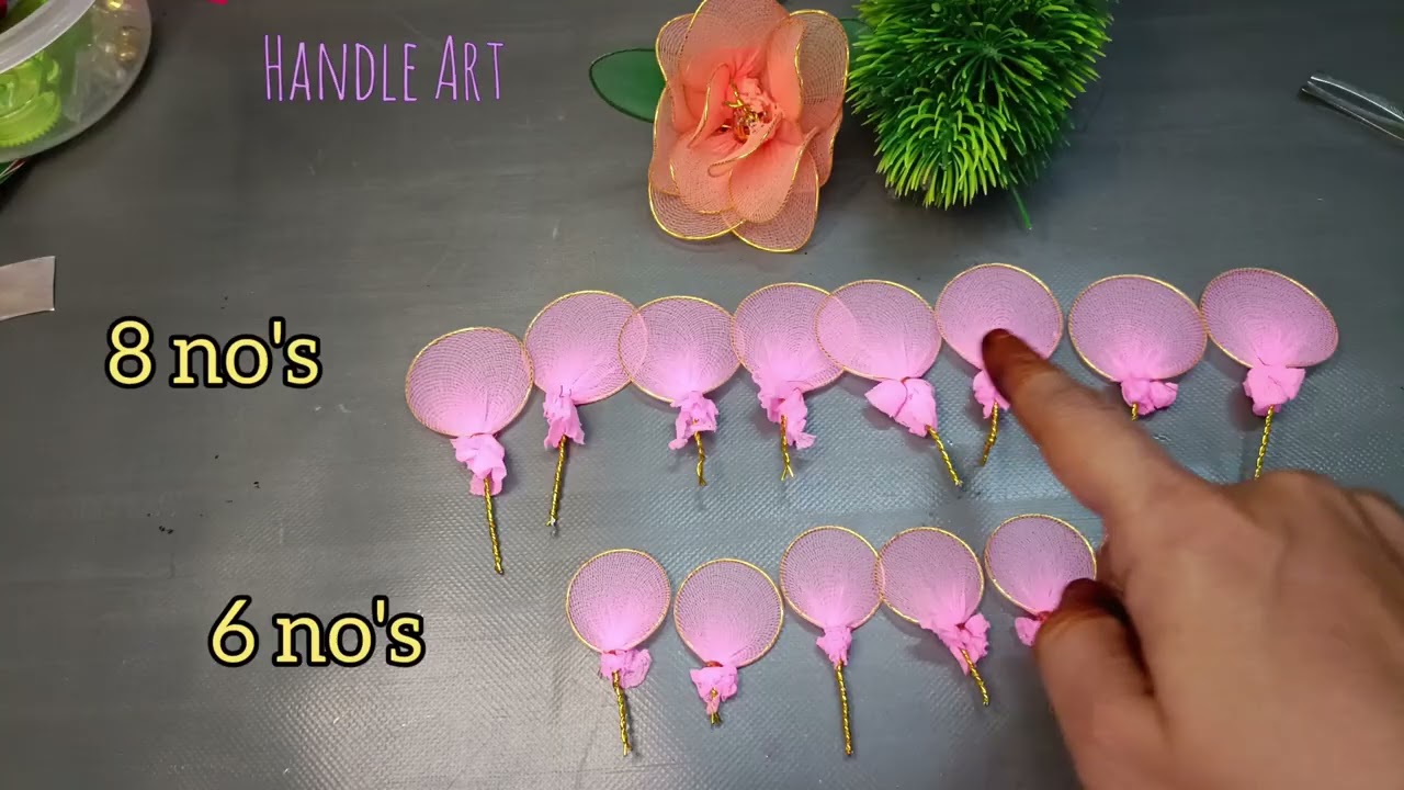 Nylon flower 🌹🌺 making.. 