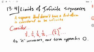 13.4: limits of infinite sequences