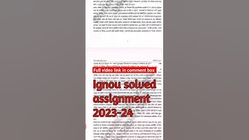 BHDE 141 Solved Assignment 2022-23 | #ignou #bhde141 #solvedassignments #2023 #viral #shorts