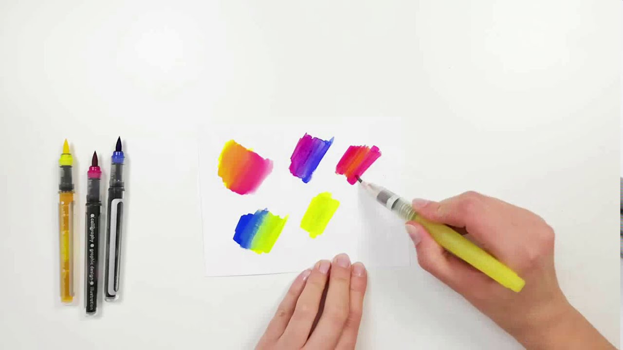 Watercoloring with Karin Brushmarker Pro Markers 