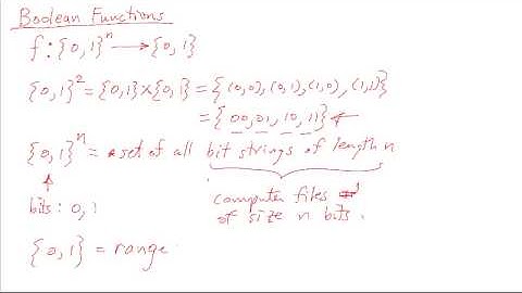 Boolean Functions Lesson 1